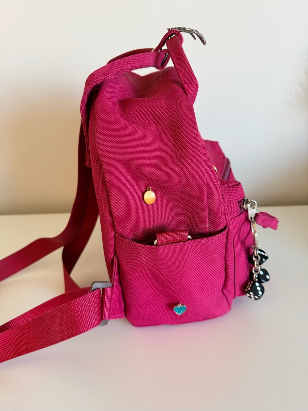 MOTHER Lucky Charms Mini Backpack in Maroon - Picture 7 of 10
